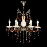 Люстра бронзовая Алфея №6 с камнем шар чайная в Ростове-на-Дону