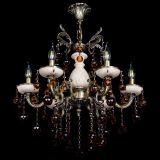 Люстра бронзовая Алфея №6 с камнем шар чайная в Ростове-на-Дону