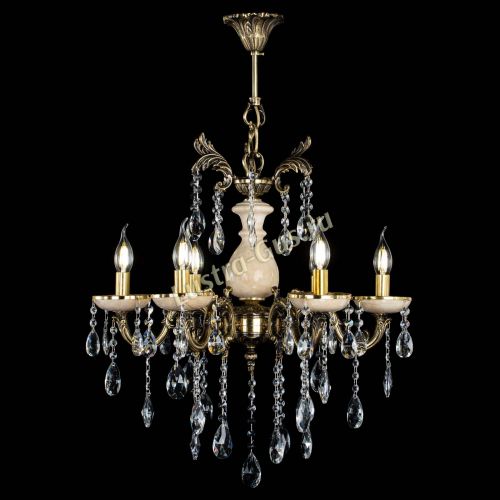 Люстра бронзовая Алфея №6 с камнем шар в Ростове-на-Дону Гусь Хрустальный