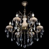 Люстра бронзовая Алфея №6 с камнем шар в Ростове-на-Дону