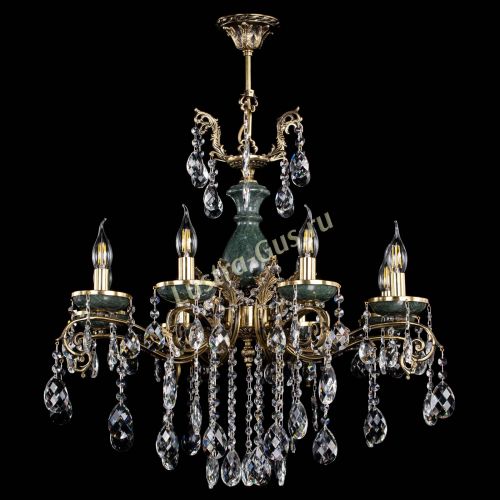 Люстра бронзовая Алфея Малахит №8 баден в Ростове-на-Дону Гусь Хрустальный