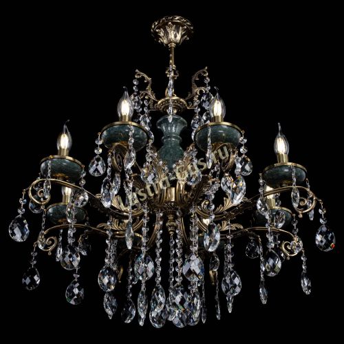 Люстра бронзовая Алфея Малахит №8 баден в Ростове-на-Дону Гусь Хрустальный