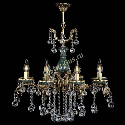 Люстра бронзовая Алфея Малахит №8 шар в Ростове-на-Дону Гусь Хрустальный