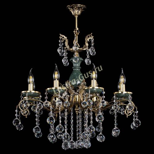 Люстра бронзовая Алфея Малахит №8 шар в Ростове-на-Дону Гусь Хрустальный