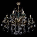 Люстра бронзовая Алфея Малахит №8 шар в Ростове-на-Дону