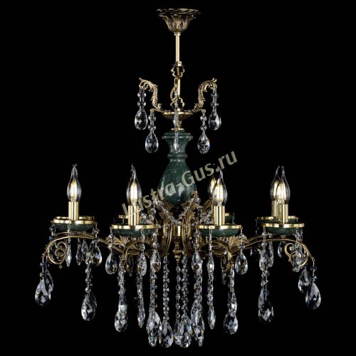 Люстра бронзовая Алфея Малахит №8 журавлик в Ростове-на-Дону Гусь Хрустальный