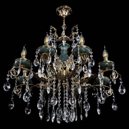 Люстра бронзовая Алфея Малахит №8 журавлик в Ростове-на-Дону Гусь Хрустальный