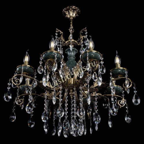 Люстра бронзовая Алфея Малахит №8 журавлик в Ростове-на-Дону Гусь Хрустальный