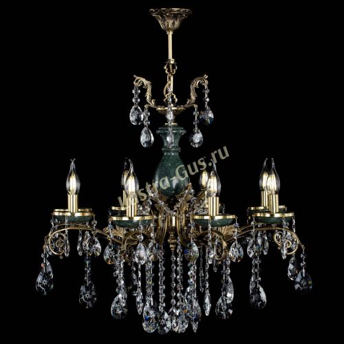 Люстра бронзовая Алфея Малахит №8 звездочка в Ростове-на-Дону Гусь Хрустальный