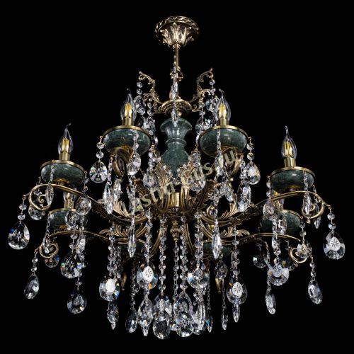 Люстра бронзовая Алфея Малахит №8 звездочка в Ростове-на-Дону Гусь Хрустальный