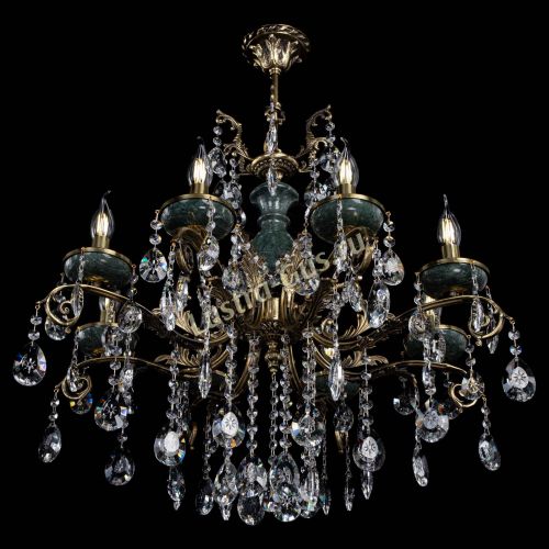 Люстра бронзовая Алфея Малахит №8 звездочка в Ростове-на-Дону Гусь Хрустальный