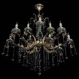 Люстра бронзовая Алфея Малахит №12 шар черная в Ростове-на-Дону