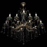 Люстра бронзовая Алфея Малахит №12 шар черная в Ростове-на-Дону