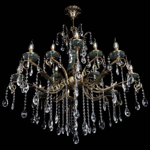 Люстра бронзовая Алфея Малахит №12 журавлик в Ростове-на-Дону Гусь Хрустальный