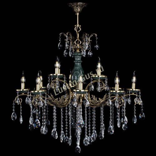 Люстра бронзовая Алфея Малахит №12 звездочка в Ростове-на-Дону Гусь Хрустальный