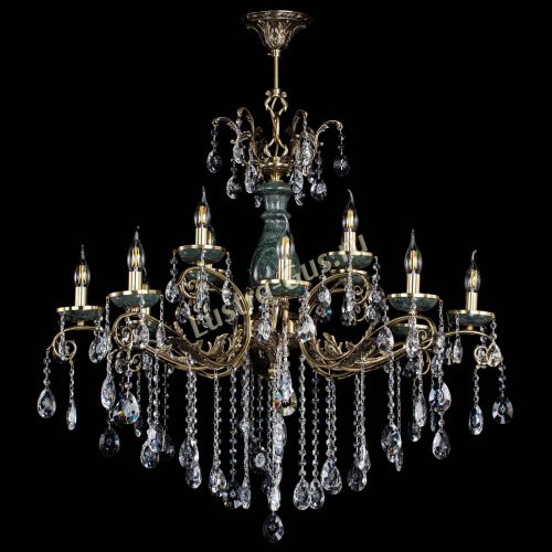 Люстра бронзовая Алфея Малахит №12 звездочка в Ростове-на-Дону Гусь Хрустальный