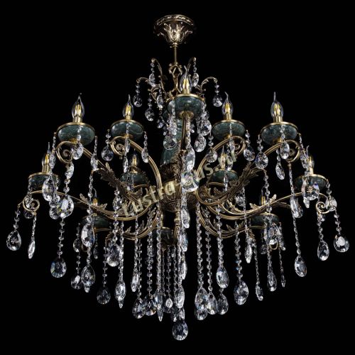 Люстра бронзовая Алфея Малахит №12 звездочка в Ростове-на-Дону Гусь Хрустальный