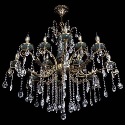 Люстра бронзовая Алфея Малахит №12 звездочка в Ростове-на-Дону Гусь Хрустальный