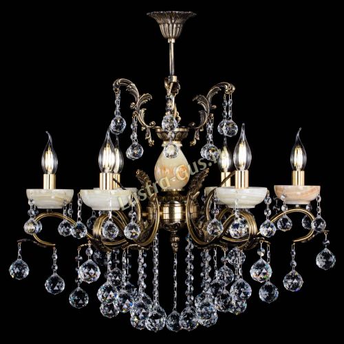 Люстра бронзовая Алфея Оникс №6/2 шар в Ростове-на-Дону Гусь Хрустальный