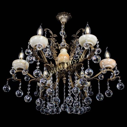 Люстра бронзовая Алфея Оникс №6/2 шар в Ростове-на-Дону Гусь Хрустальный