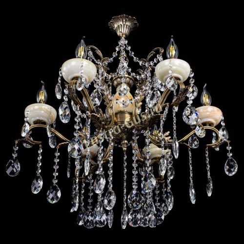 Люстра бронзовая Алфея Оникс №6 баден в Ростове-на-Дону Гусь Хрустальный