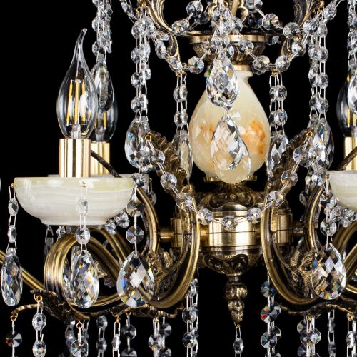 Люстра бронзовая Алфея Оникс №6 баден в Ростове-на-Дону Гусь Хрустальный