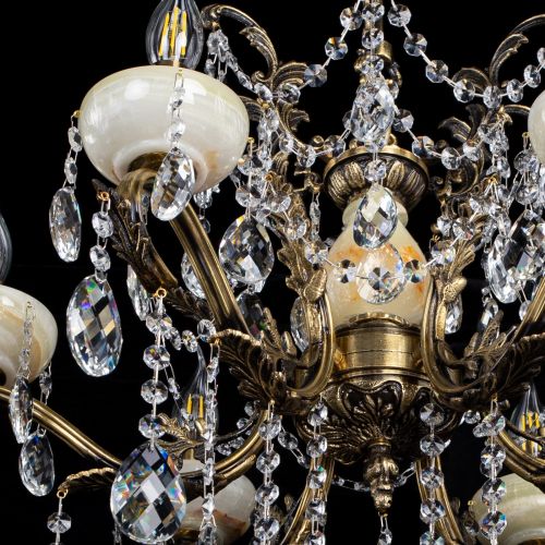 Люстра бронзовая Алфея Оникс №6 баден в Ростове-на-Дону Гусь Хрустальный