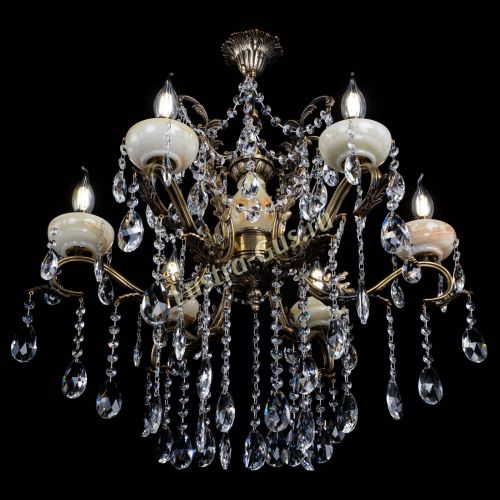 Люстра бронзовая Алфея Оникс №6 шар в Ростове-на-Дону Гусь Хрустальный