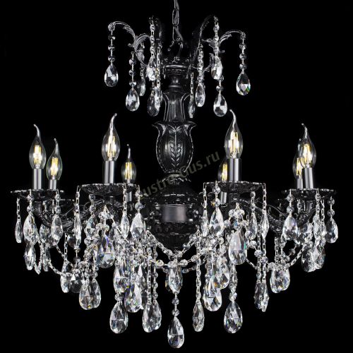 Люстра бронзовая Делия №8 журавлик черная в Ростове-на-Дону Гусь Хрустальный