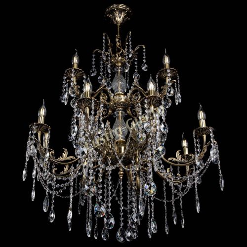 Люстра бронзовая Кассандра Алфея №12 баден в Ростове-на-Дону Гусь Хрустальный