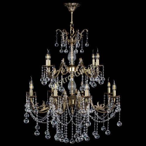 Люстра бронзовая Кассандра Алфея №12 шар в Ростове-на-Дону Гусь Хрустальный