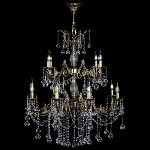 Люстра бронзовая Кассандра Алфея №12 шар в Ростове-на-Дону Гусь Хрустальный