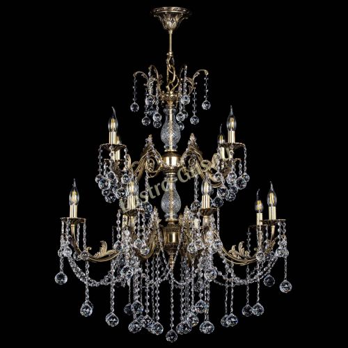 Люстра бронзовая Кассандра Алфея №12 шар в Ростове-на-Дону Гусь Хрустальный