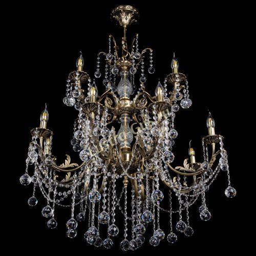 Люстра бронзовая Кассандра Алфея №12 шар в Ростове-на-Дону Гусь Хрустальный