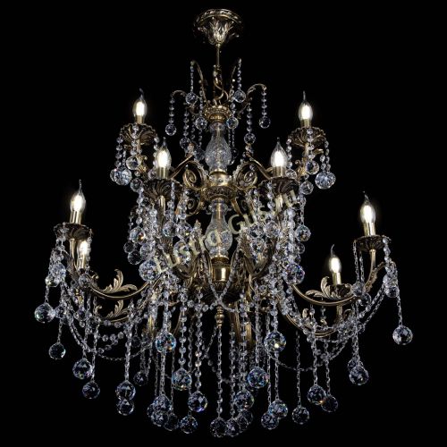 Люстра бронзовая Кассандра Алфея №12 шар в Ростове-на-Дону Гусь Хрустальный