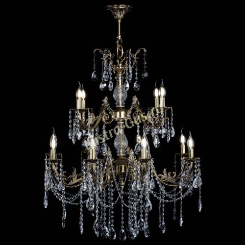 Люстра бронзовая Кассандра Алфея №12 звездочка в Ростове-на-Дону Гусь Хрустальный