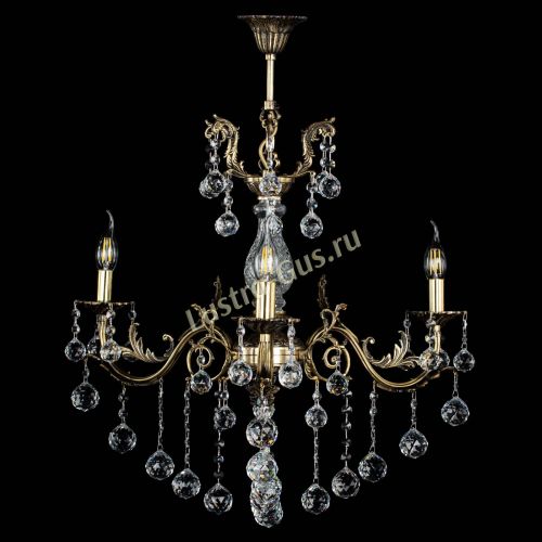 Люстра бронзовая Кассандра Алфея №3/2 шар в Ростове-на-Дону Гусь Хрустальный