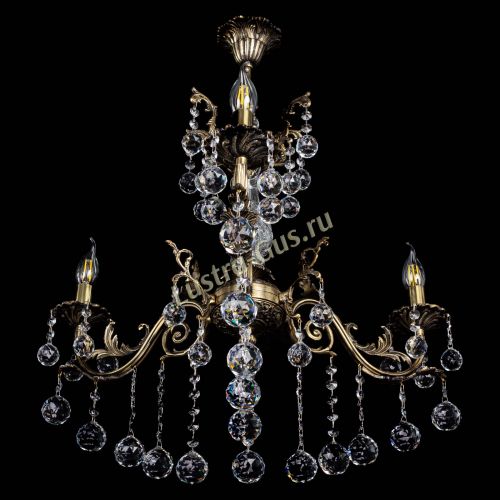 Люстра бронзовая Кассандра Алфея №3/2 шар в Ростове-на-Дону Гусь Хрустальный