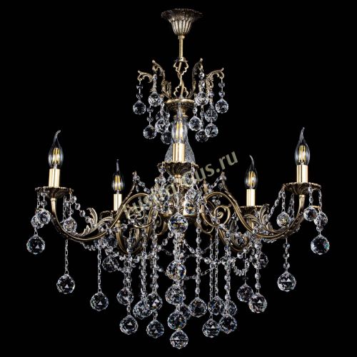 Люстра бронзовая Кассандра Алфея №5/1 шар в Ростове-на-Дону Гусь Хрустальный