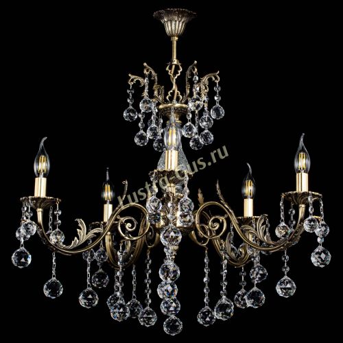 Люстра бронзовая Кассандра Алфея №5/2 шар в Ростове-на-Дону Гусь Хрустальный