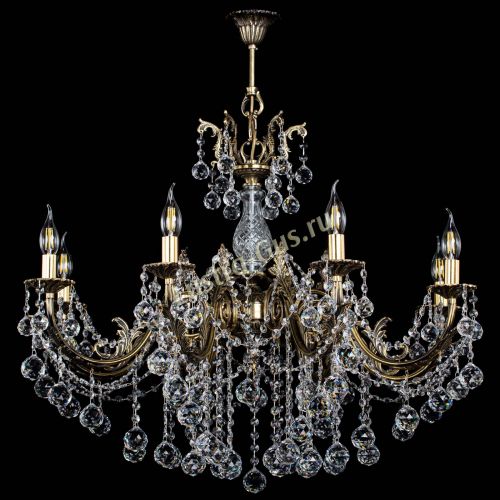 Люстра бронзовая Кассандра Алфея №8/1 шар в Ростове-на-Дону Гусь Хрустальный