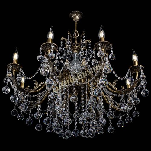 Люстра бронзовая Кассандра Алфея №8/1 шар в Ростове-на-Дону Гусь Хрустальный