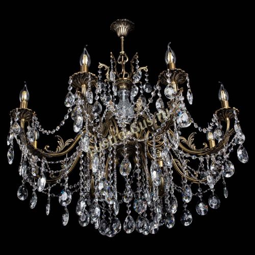 Люстра бронзовая Кассандра Алфея №8/1 звездочка в Ростове-на-Дону Гусь Хрустальный