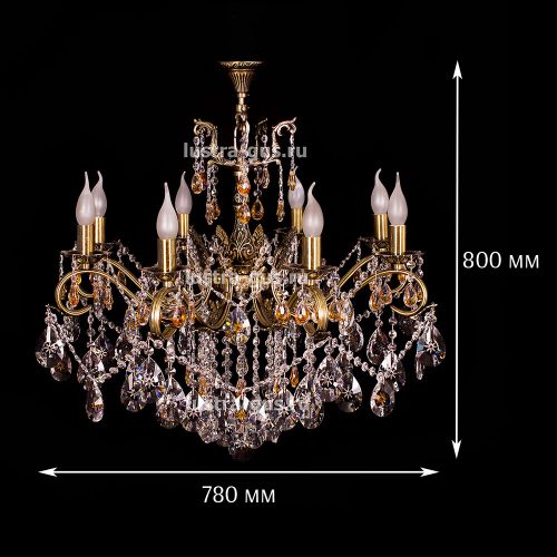 Люстра бронзовая Мелания №8/2 в Ростове-на-Дону Гусь Хрустальный