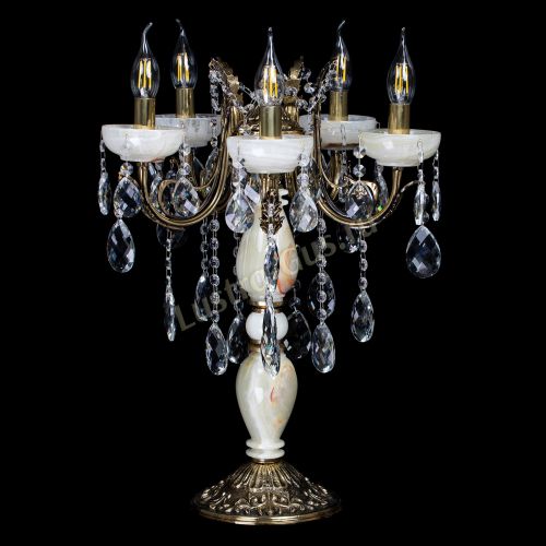 Настольная лампа Антик №5 с камнем в Ростове-на-Дону Гусь Хрустальный