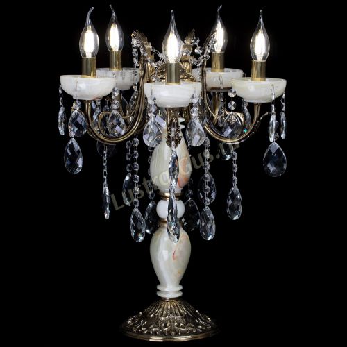 Настольная лампа Антик №5 с камнем в Ростове-на-Дону Гусь Хрустальный