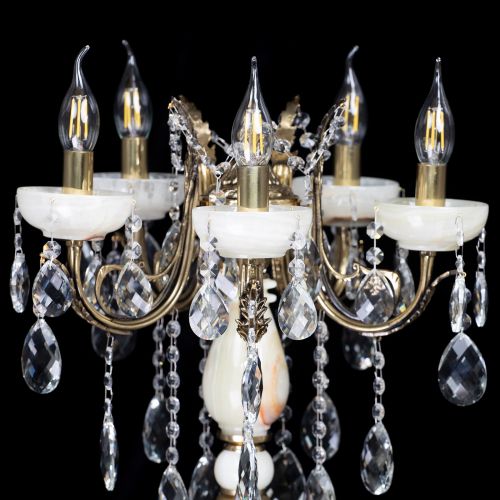 Настольная лампа Антик №5 с камнем в Ростове-на-Дону Гусь Хрустальный