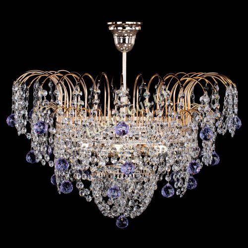 Люстра Агата Венеция №4 шар фиолетовая в Ростове-на-Дону Гусь Хрустальный