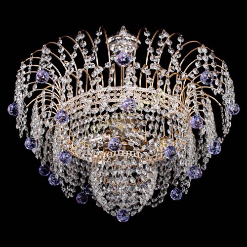 Люстра Агата Венеция №4 шар фиолетовая в Ростове-на-Дону Гусь Хрустальный