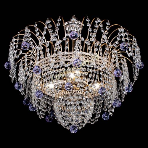 Люстра Агата Венеция №4 шар фиолетовая в Ростове-на-Дону Гусь Хрустальный
